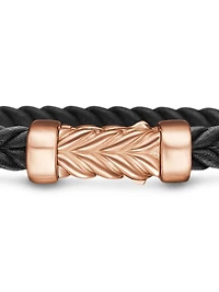 Chevron Bracelet in Black Rubber