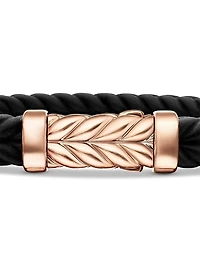 Chevron Bracelet Black Rubber