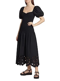 Viviana Smocked Midi-Dress