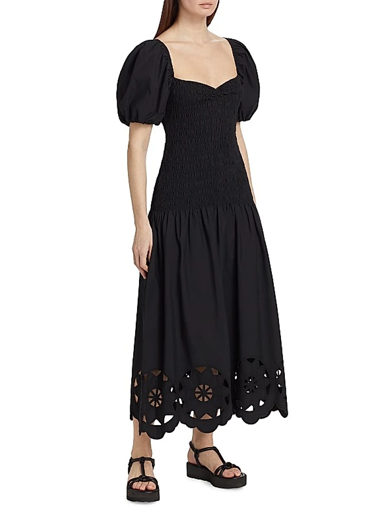 Viviana Smocked Midi-Dress