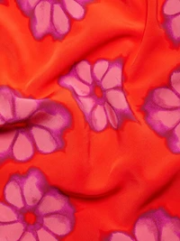 Ramona Floral Godet-Hem Midi-Dress