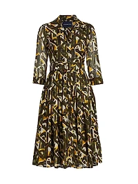 Audrey Dot Cotton Shirtdress
