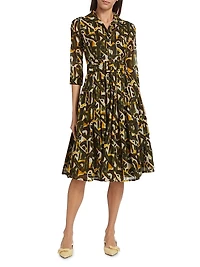 Audrey Dot Cotton Shirtdress