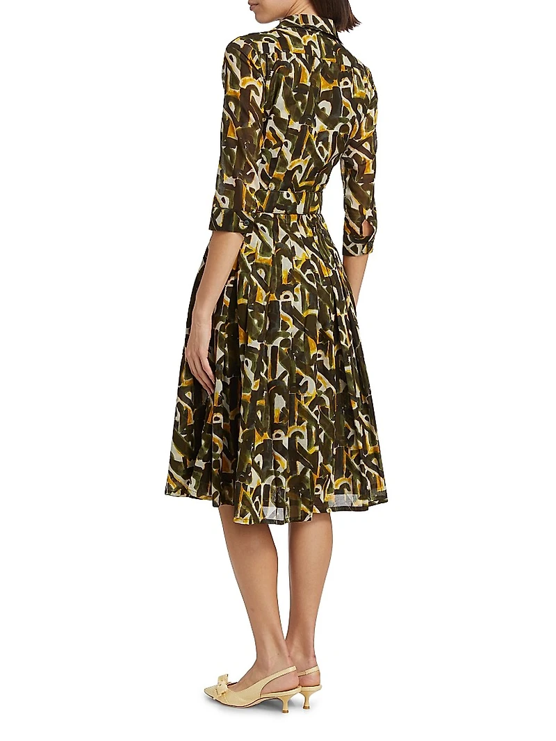 Audrey Dot Cotton Shirtdress