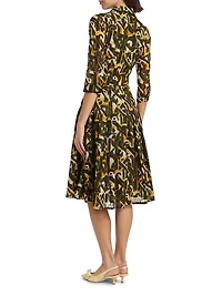 Audrey Dot Cotton Shirtdress