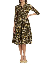 Audrey Dot Cotton Shirtdress