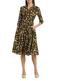 Audrey Dot Cotton Shirtdress