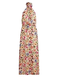 The Standout Floral Halter Maxi Dress