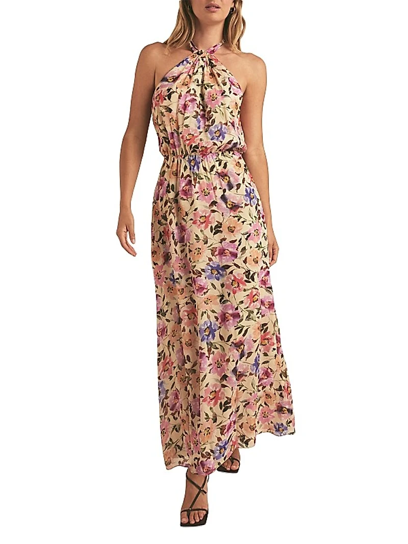 The Standout Floral Halter Maxi Dress