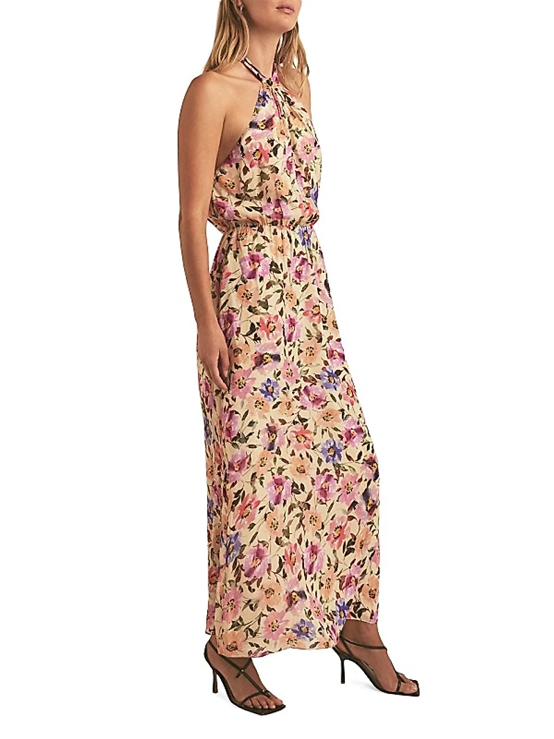 The Standout Floral Halter Maxi Dress