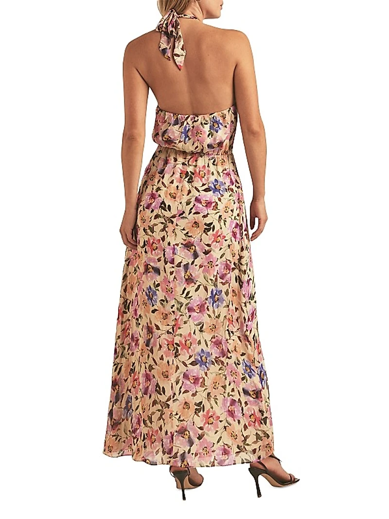 The Standout Floral Halter Maxi Dress