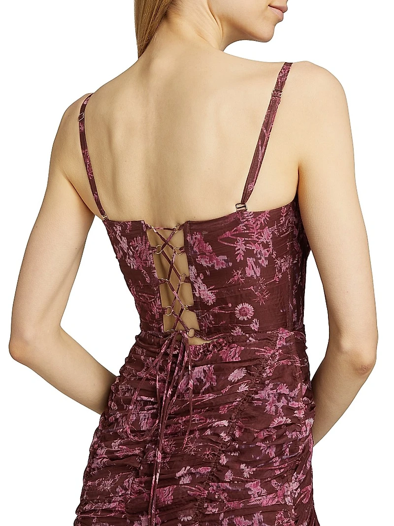 Ayla Floral Ruched Minidress