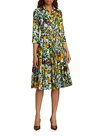 Audrey Fruit Cotton Shirtdress