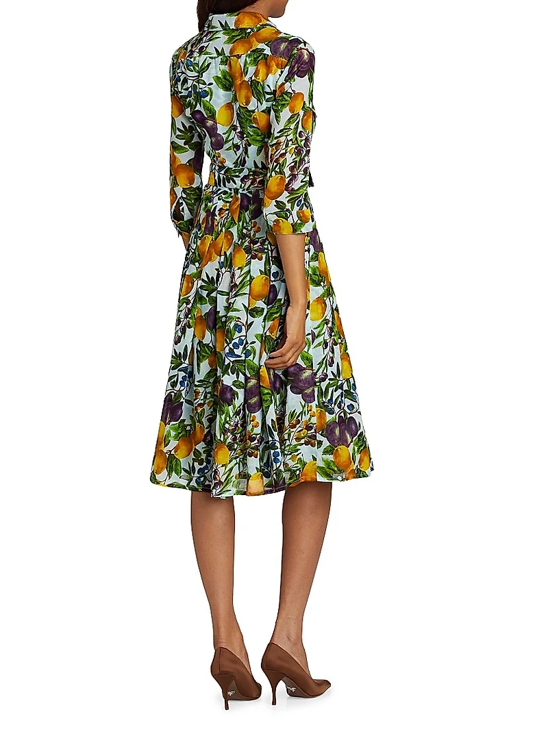 Audrey Fruit Cotton Shirtdress