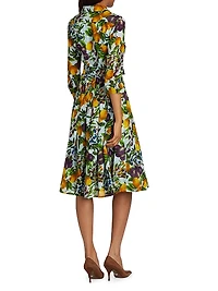 Audrey Fruit Cotton Shirtdress