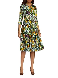 Audrey Fruit Cotton Shirtdress