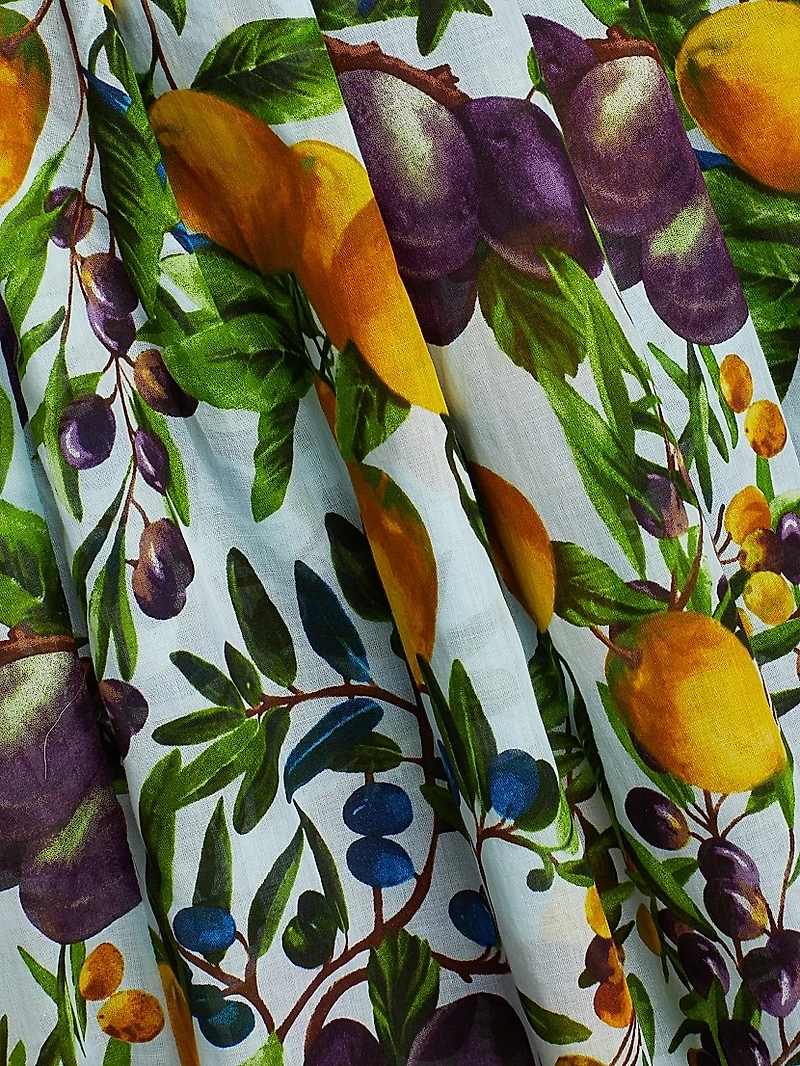 Audrey Fruit Cotton Shirtdress