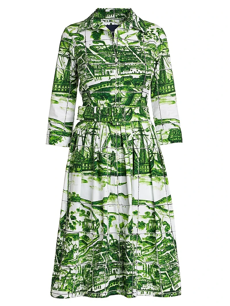 Audrey Toile Cotton Shirtdress