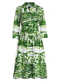 Audrey Toile Cotton Shirtdress