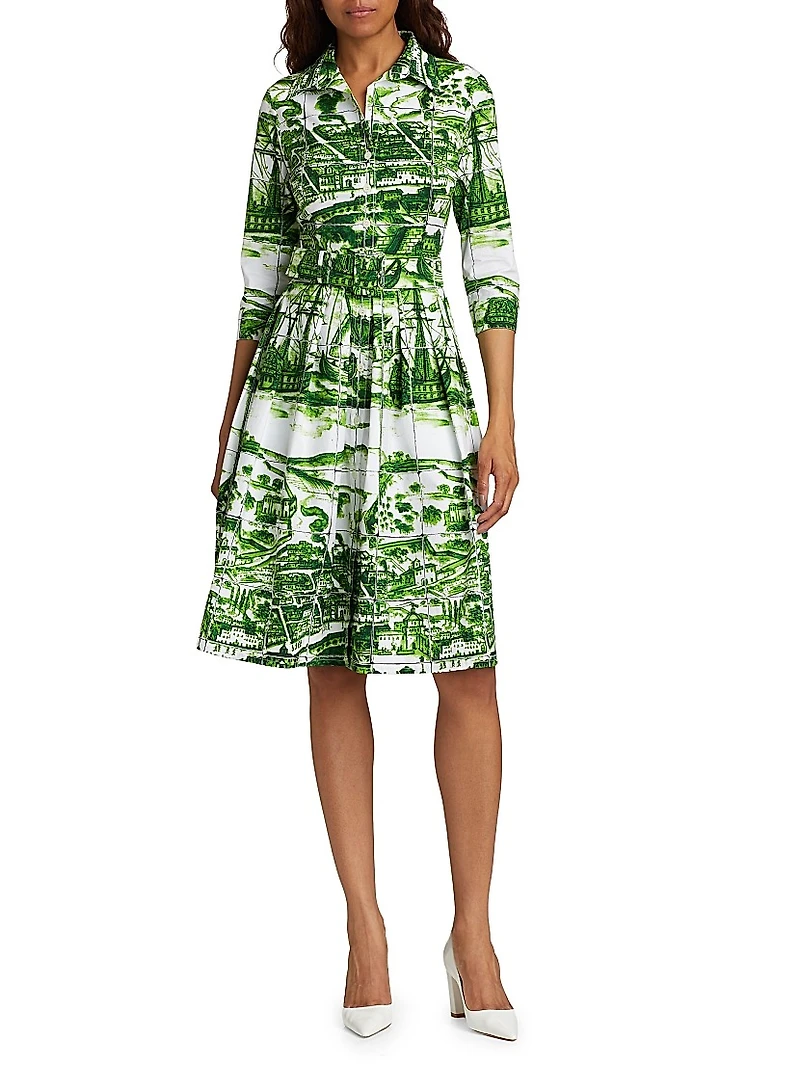 Audrey Toile Cotton Shirtdress