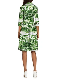 Audrey Toile Cotton Shirtdress