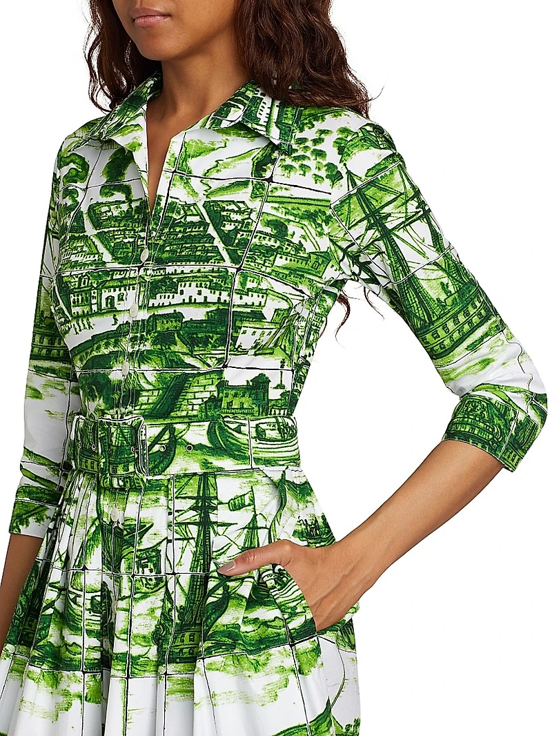 Audrey Toile Cotton Shirtdress
