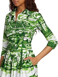 Audrey Toile Cotton Shirtdress