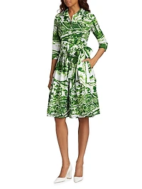 Audrey Toile Cotton Shirtdress