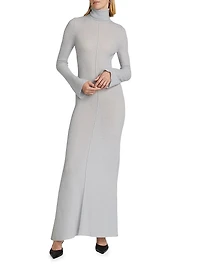 Mohair-Blend Turtleneck Dress