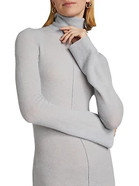 Mohair-Blend Turtleneck Dress