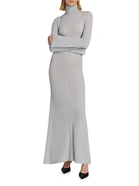 Mohair-Blend Turtleneck Dress