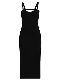 Knit U-Neck Midi-Dress