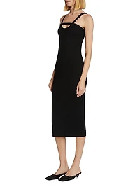 Knit U-Neck Midi-Dress