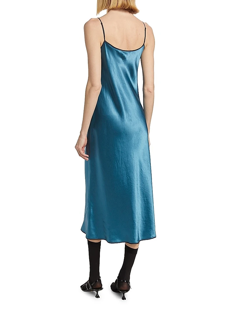 Satin Slip Midi-Dress