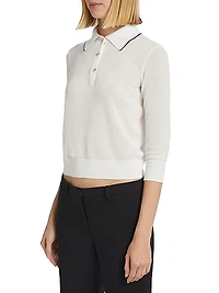 Pique Cotton Polo Top