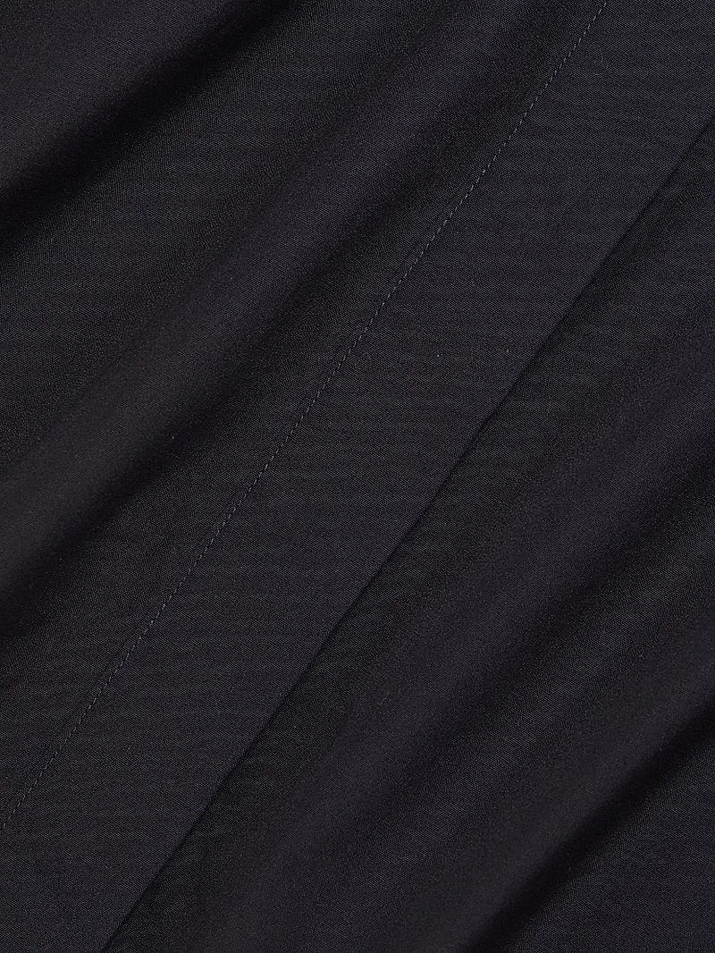 Cotton Twill Short-Sleeve Crop Shirt