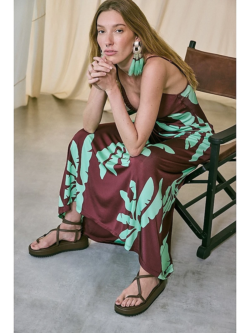 Anouk Arizona Moonrise Stretch Satin Ankle Dress