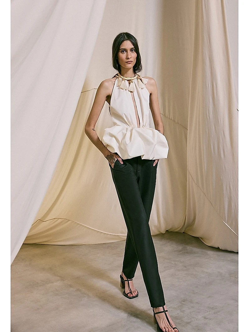 Anouk Vision Carrier Cotton Poplin Peplum Top