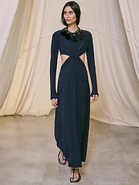 Anouk Divine Dominion Metallic Jersey Ankle Dress