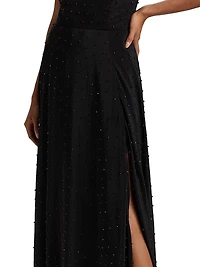 Rosa Sequined Silk Sleeveless Gown