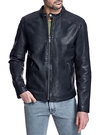 Men's Collarless Bomber Jacket