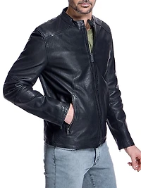 Men's Collarless Bomber Jacket