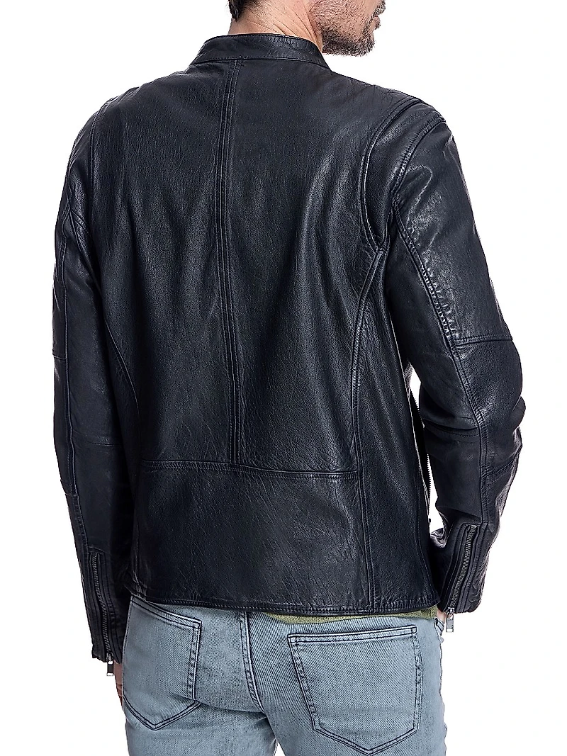 Men's Collarless Bomber Jacket