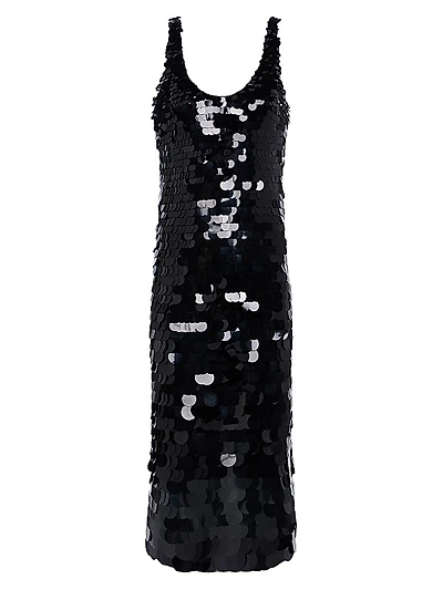 Leander Paillette Tank Midi-Dress
