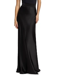 Ryker Silk Bias-Cut Skirt