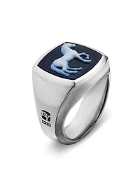 Petrvs Horse Signet Ring Sterling Silver
