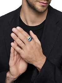 Petrvs Horse Signet Ring Sterling Silver