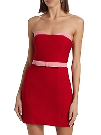 Ismeria Strapless Belted Minidress