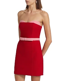 Ismeria Strapless Belted Minidress