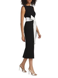 Ayla Sash Sleeveless Midi-Dress